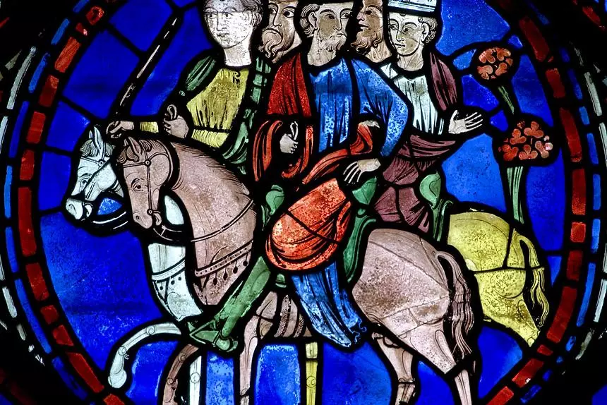 chartres bay 07 charlemagne panel